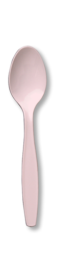 Discounted Classic Pink Premium Plastic Spoons  - Posh Party Supplies
