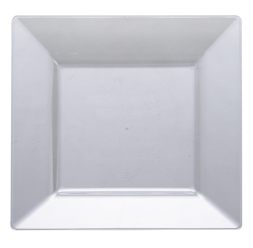 Disposable Clear Square 9.5" Plastic Dinner Plates - Posh Party Supplies