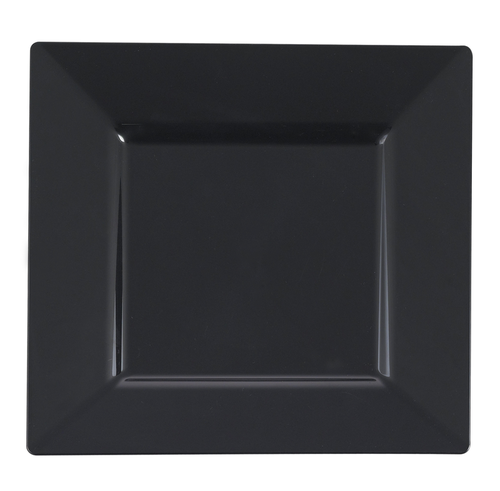 Disposable Square Black Plastic 10.75" Dinner Plates - Posh Party Supplies