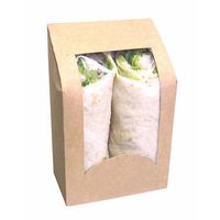 Brown Wrap Box With Window  - 600  Box and Lids