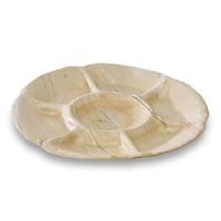 Palm Leaf Plate Seven Compartments-11.8X11.8X0.8  - 120 Plates