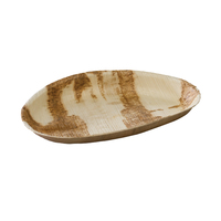 Palm Leaf Egg Shaped Plate-10.2X6.3X1''  - 100 Plates