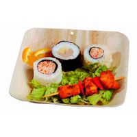 Palm Leaf Square Plate - 6.3 X 6.3"  - 100 Plates