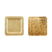 Square Bamboo Leaf Plate 4.7X4.7 - 100 Plates