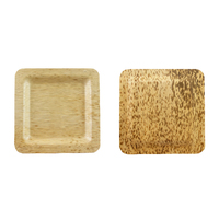 Square Bamboo Leaf Plate 5.9 X 5.9 - 100 Plates