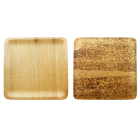 Square Bamboo Leaf Plate 10 X 10'' - 100 Plates