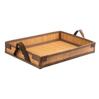 Bamboo Folding Tray - Reusable-16.9 X 11.4 X 2.5" - 25