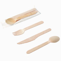 Wooden Cutlery Set 4/1 (Wrapped In Pla) - 250