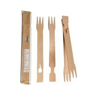 Beginners Wooden Fork Chopsticks: Wrapped Pair-7" - 1000