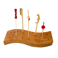Bamboo Skewer 14 Slot Skewer Holder - 10 Trays