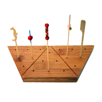 Triangular 18 Holes Bamboo Pick Holde