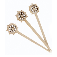 "Ugi" Bamboo Wheel Pick - 3.5"  - 2000