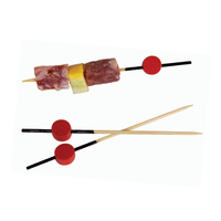 "Atami" Black End With Red Bead 3.1" Bamboo Pick -Posh Party Supplies