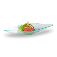 Clear Green Diamond-Shaped Mini  Dish  - 1152