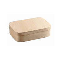 Saga Rectangular Wooden Box With Lid For Baking- 7 X 5 X 1.9" - 25