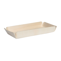 Molded Wooden Tray With Paper-Ext: 8.2 X 4.1 X 1.1" : Int: 6.8 X 3.1 X 1.1" - 360
