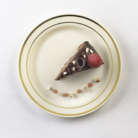 Elegant 9" White and Gold Plastic Round Plate- 120 Plates