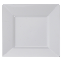 Square White Plastic 10.75 " Dinner Plates - Posh Party Supplies