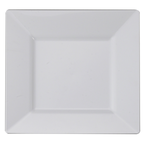 Square White Plastic 10.75 " Dinner Plates - Posh Party Supplies