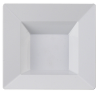 White Plastic Square 5 oz Dessert Bowls - Posh Party Supplies