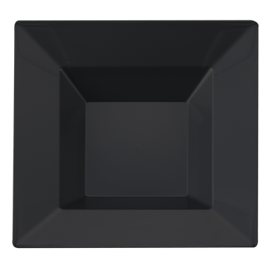 Disposable 12 oz Square Black Plastic Soup Bowl- Posh Party Supplies