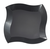 Disposable 7" Black Plastic Wave Dessert Plates - Posh Party Supplies