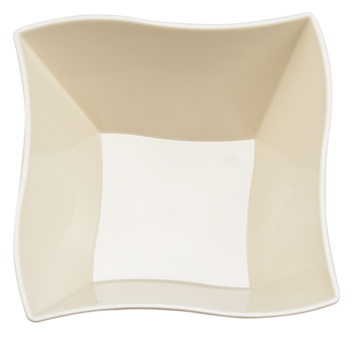 Bone/Ivory Wave Disposable Bone 14 oz Soup Bowls - Posh Party Supplies