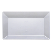 Disposable Plastic Rectangle Clear Dessert/Salad Disposable Plates - Posh Party Supplies