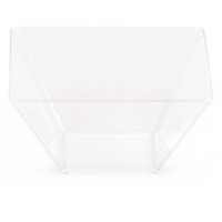 Translucent Clear TrendWare 3.5" Plastic Small Square Bowl - 96 Bowls