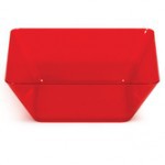 Translucent Red TrendWare 5" Plastic Square Bowl