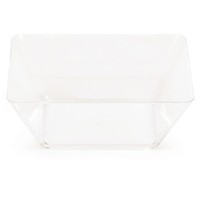Translucent Clear TrendWare 5" Plastic Square Bowl - 48 Bowls
