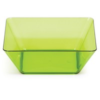 Translucent Green TrendWare 5" Plastic Square Bowl