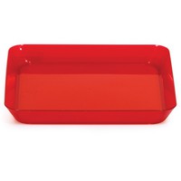 Translucent Red TrendWare Square Plastic 5" Plate