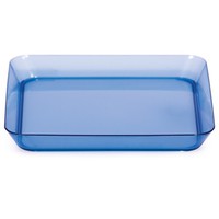 Translucent Blue TrendWare Square Plastic 5" Plate