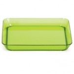 Translucent Green TrendWare Square Plastic 5" Plate