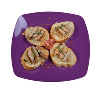 Elegant Purple Plastic Square 10" Dinner Plate