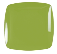 Elegant Green Square Plastic 5.5" Dessert Plate