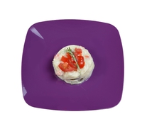 Elegant Purple Square Plastic 5.5" Dessert Plate