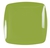 Elegant Green Plastic Square 7.5" Salad Plate