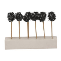 Glitz Black Pom Pom Cocktail Picks - 144 Cocktail Picks