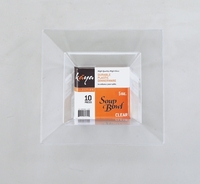 Disposable 5 oz Square Clear Plastic Dessert Bowls by The Kaya Collection - Posh Party Supplies