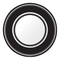Black Velvet  Stripe 10.25" Banquet Paper Plates- 96 Paper Plates