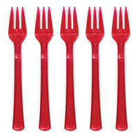 Glitz Red Mini Appetizer Forks