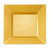 Disposable Square Gold Plastic 10.75" Dinner Plates - Posh Party Supplies
