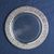 Clear Elegant  7 " Plastic Salad Plate with Silver Trim - Posh Party Supplies