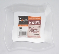 Disposable Plastic Wave Disposable 8" Clear Salad Plates - Posh Party Supplies