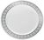 Elegant Disposable Plastic White With Silver Brimmed 7" Salad Plate  - Posh Party  Supplies