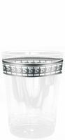 Stunning 10 oz  Plastic Tumblers with Silver Rim - Posh Party Supplies