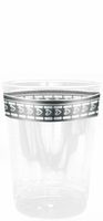 Stunning 10 oz  Plastic Tumblers with Silver Rim - Posh Party Supplies