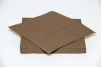 Premium Linen Feel Brown Lunch Paper Napkins - Posh Party Supplies